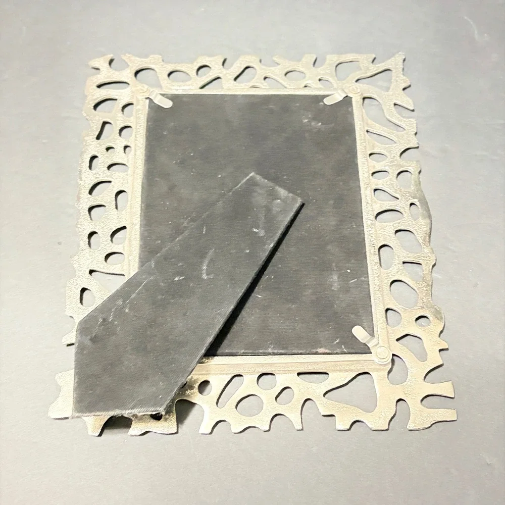 Artisan Collection Silver Openwork Coral Photo Frame 5x7 Handcrafted India